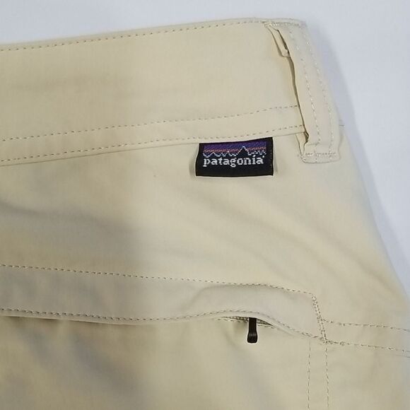 Patagonia Pants Capris Women's Size 8 Light Khaki Pockets Button Zipper Closure - Picture 4 of 7